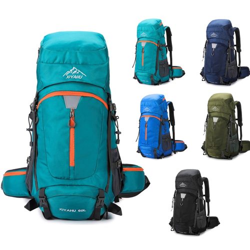 跨境60L户外大容量登山包多功能轻便防水双肩包休闲露营徒步包