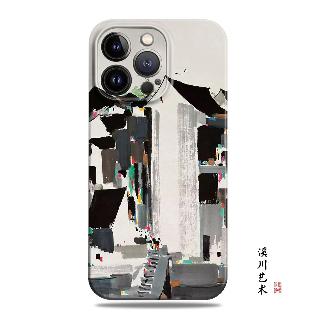 江南人家中国风复古水墨画手机壳