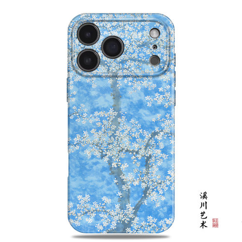 杏花艺术油画复古文艺手机壳清新