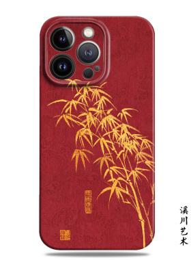 金竹新中式复古适用苹果16promax手机壳15小米14菲林华为nova13红色mate60软P70荣耀200小众oppo一加vivo全包