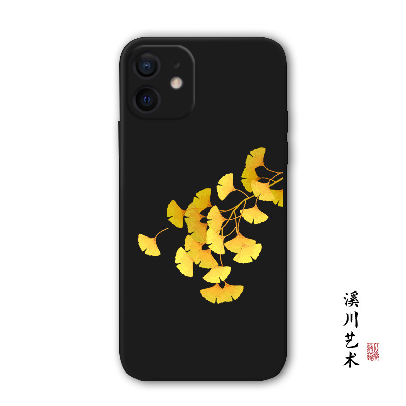 文艺复古秋天银杏叶手机壳古风