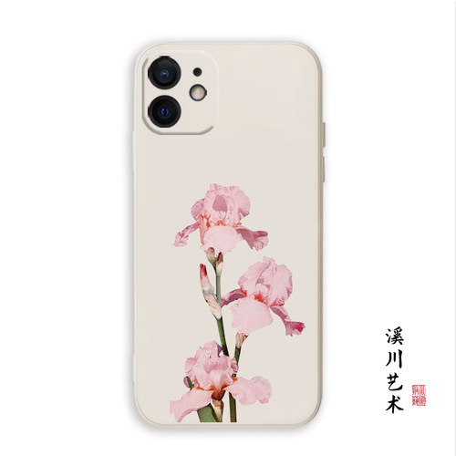 粉色水仙花文艺小清新手机壳艺术