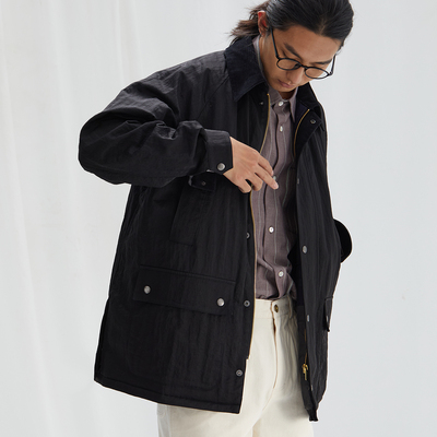 肌理感尼龙面料保暖棉服