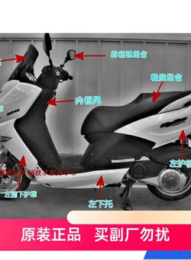 标致摩托车左下托壳子QP200T-A城市之星前挡泥板左前灯护罩左护板