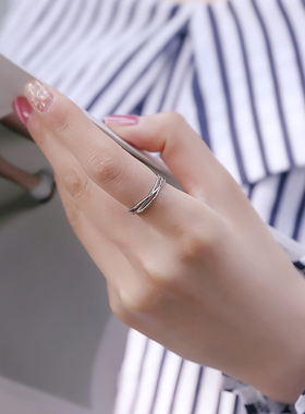 纯银时尚个性风开口可调节尾戒