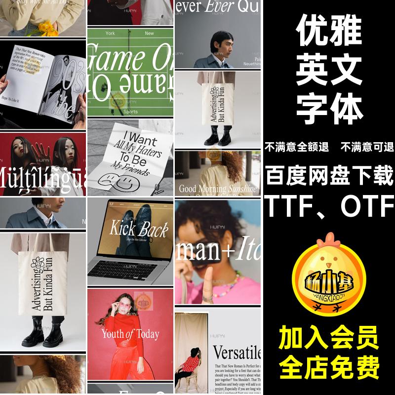 Nineties复古安装排版TTF OTFmac标识文字英文版式logo优雅衬线