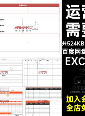 现场策划EXCEL表格运营规划表复盘执行复盘表格策划15份15份EXCEL