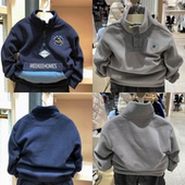 特惠清秋冬男童立领摇粒绒卫衣夹克拉链开衫 款 验货品质