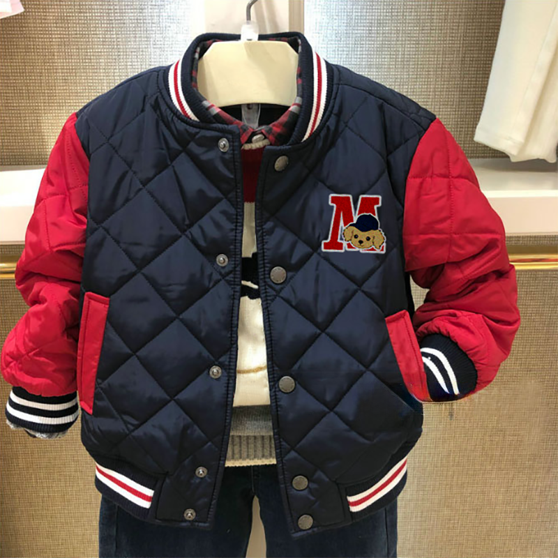 清仓男童棉服外套儿童宝宝袄子绗棉菱格棉衣