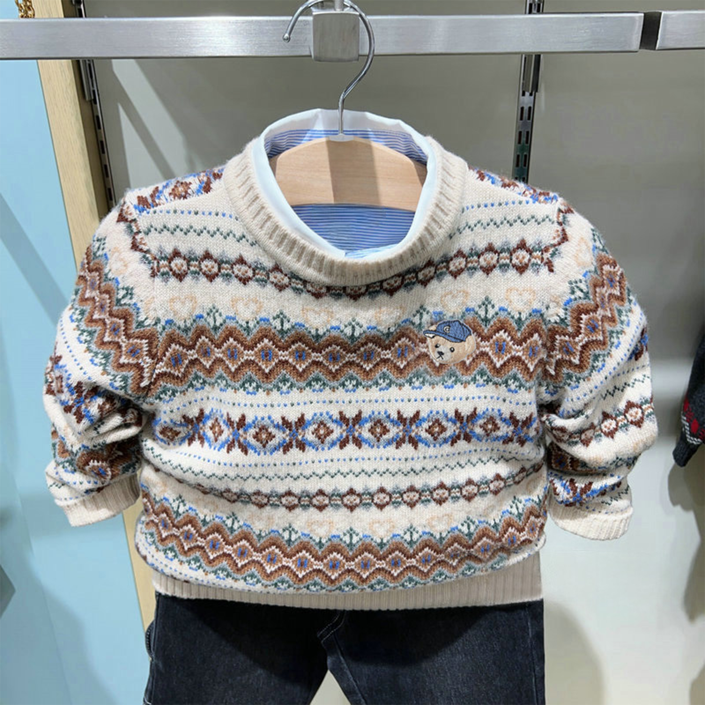 春季新款围尼小熊男童毛衣高品质针织衫线衫羊毛衫验货品质,童装/婴儿装/亲子装,毛衣/针织衫,淘宝优惠券,粉丝福利购,淘宝优惠卷