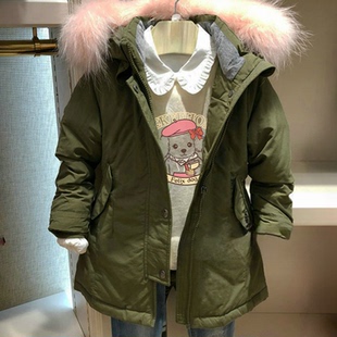 白菜价冬季新款童装女童羽绒服外套验货品质
