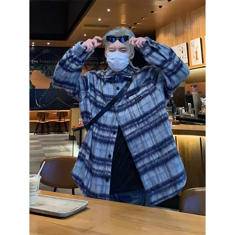 美式国潮情侣毛衣街头宽松