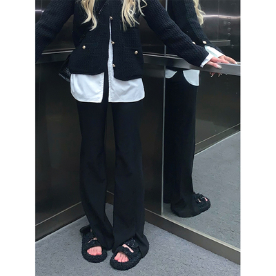 复古辣妹设计垂感休闲裤