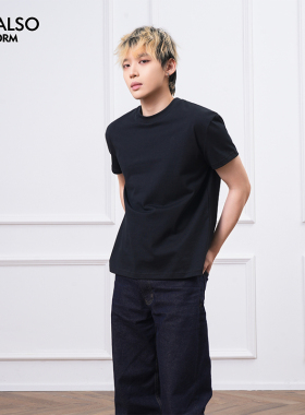 NECOYEP SEEALSO STORM 2025百搭圆领短袖打底廓形夏季简约T恤