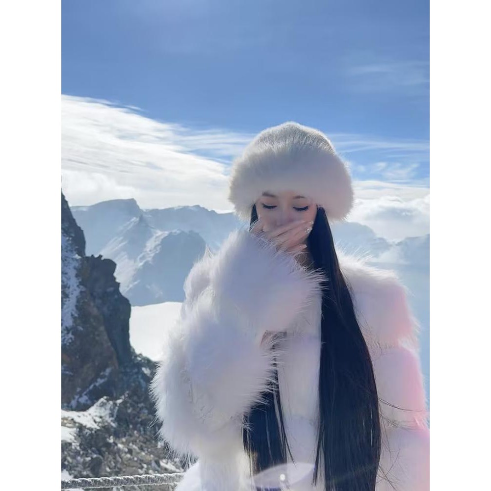 女士皮草帽子冬季哈尔滨旅游帽子