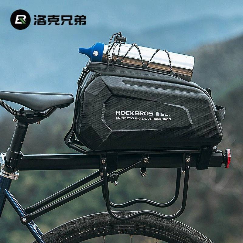 洛克兄弟碳纹防水山地车后货架包