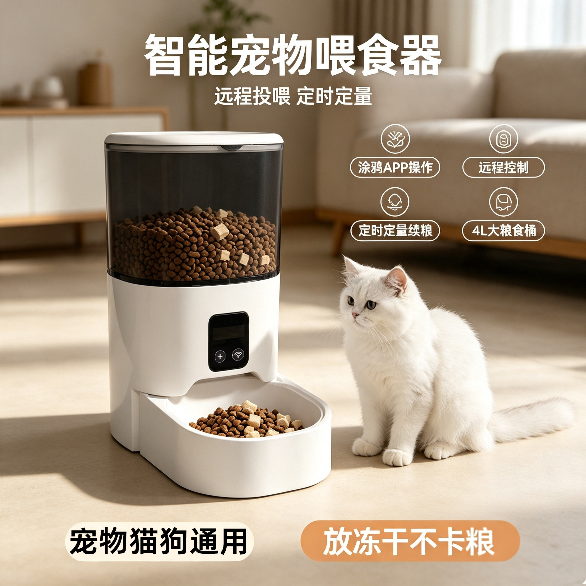 狼卫仕涂鸦APP远程投喂定时定量