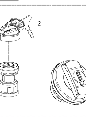 春风原厂UTV UFORCE1000 XL全地形车钥匙套锁 锁具油箱盖点火开关
