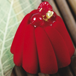 tangba堂巴 6连斜条纹花蕾慕斯硅胶模 法式西点甜品慕斯蛋糕模具