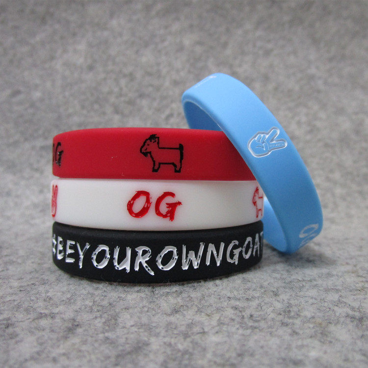 潮牌篮球球星公山羊运动手环硅胶夜光腕带情侣男女荧光詹姆斯科比