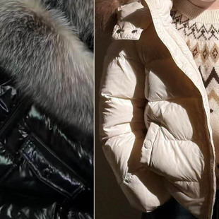 秋冬新款 男女中小童黑白两色可选狐狸毛领鹅绒羽绒服 童装