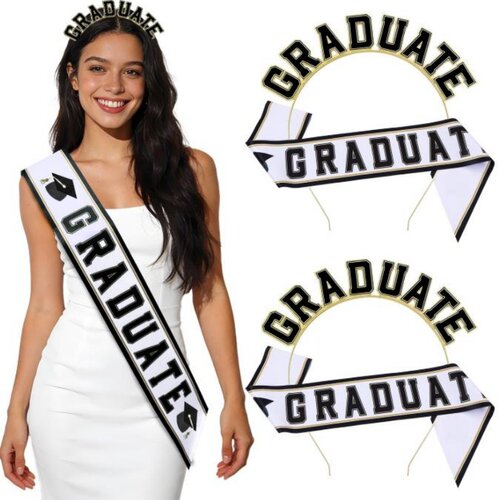 毕业季装饰发箍肩带GRADUATE
