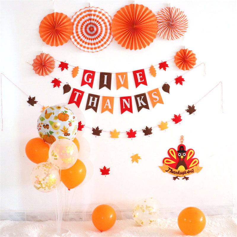 感恩节装饰拉花thanksgiving
