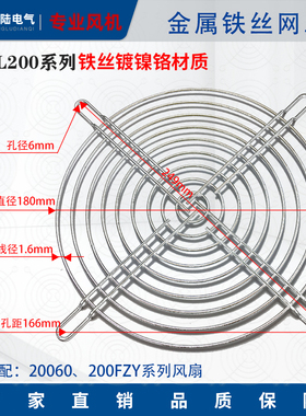 厂家直销220MM金属保护网罩配散热风机220*220MM22CM圆形风机使用