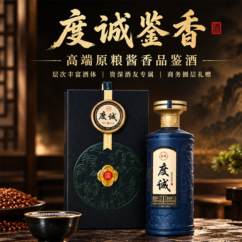 邛崃地方酒鉴香藏酿原粮酱香型53度白酒口感丰富商务品鉴喝送礼