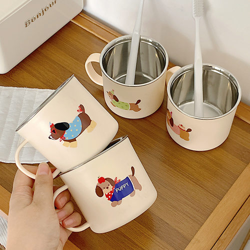 新款卡通儿童家用防摔漱口杯高颜