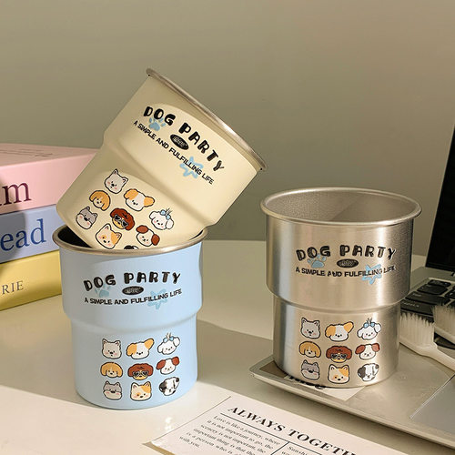 原创卡通可爱动物漱口杯简约情侣