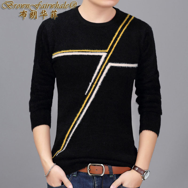 秋冬款男式男装羊毛衫青年圆领针织打底衫毛衣马海毛保暖上衣服|msdalam kategori sukan/pakaian kasual, sweater sukan/sweater - dari Buy2taobao.com untuk memberikan perkhidmatan ejen Taobao profesional membeli