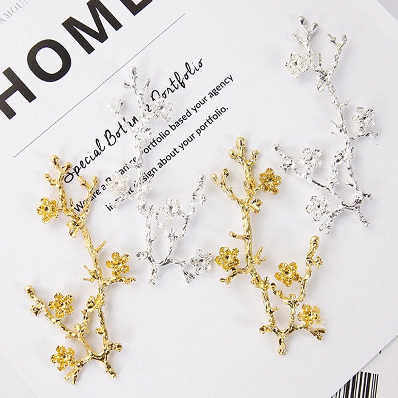 新款古风发饰合金大树枝树杈配饰 手工头饰材料团扇diy饰品配件