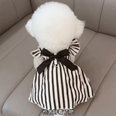 可牵引小狗狗裙子夏季 泰迪博美比熊贵宾雪纳瑞宠物衣服小型犬 薄款