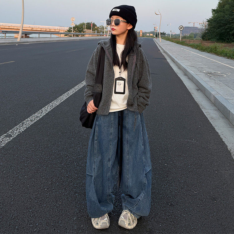 2025新款秋冬时尚儿童毛衣搭配蓝色牛仔裤男女童休闲百搭潮,童装/婴儿装/亲子装,家居服套装,淘宝优惠券,粉丝福利购,淘宝优惠卷