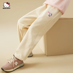 女童运动裤 HELLO 子2026新款 凯蒂猫儿童春秋裤 宽松休闲百搭 KITTY