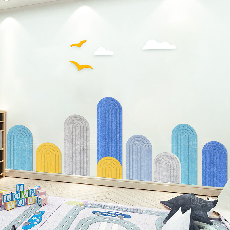 幼儿园毛毡墙贴走廊仙人掌毛毡墙裙幼儿园主题毛毡板彩色墙壁装饰