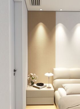 遮丑毛毡板墙面装饰卧室床头防撞布置电视背景墙3d立体墙贴格栅板