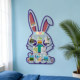可爱兔子造型毛毡墙贴创意装 饰夹照片留言板卧室床头背景墙免打孔