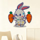 北欧风可爱兔子毛毡板墙贴客厅沙发背景墙装 饰板免打孔照片展示板