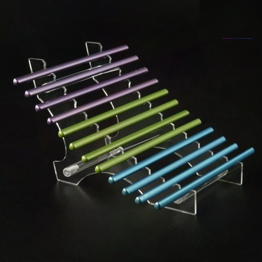 亚克力透明 12支弧形笔展示架 铅笔眉笔彩妆笔钢笔陈列架