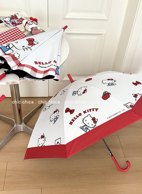 chic新款正品凯蒂猫hellokitty高颜值雨伞大号kt猫长柄伞晴雨两用
