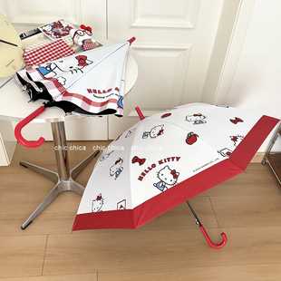 chic新款正品凯蒂猫hellokitty高颜值雨伞大号kt猫长柄伞晴雨两用