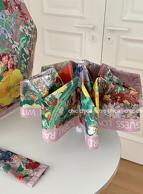 chic莫里斯复古高定高颜值油画风雨伞女晴雨两用高级感防晒太阳伞