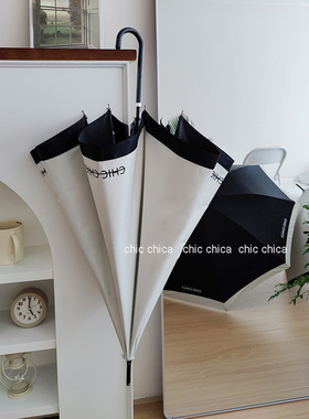 黑白小香伞~法式复古赫本风雨伞女生高颜值高级感晴雨两用长柄伞