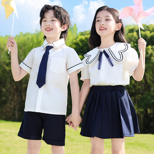 小学生校服毕业照班服英伦学院风