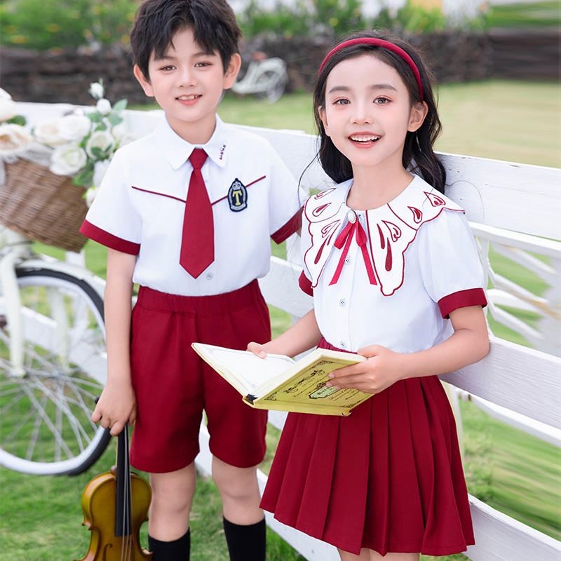 幼儿园园服夏季小学生毕业照班服校服表演服六一儿童合唱演出服装