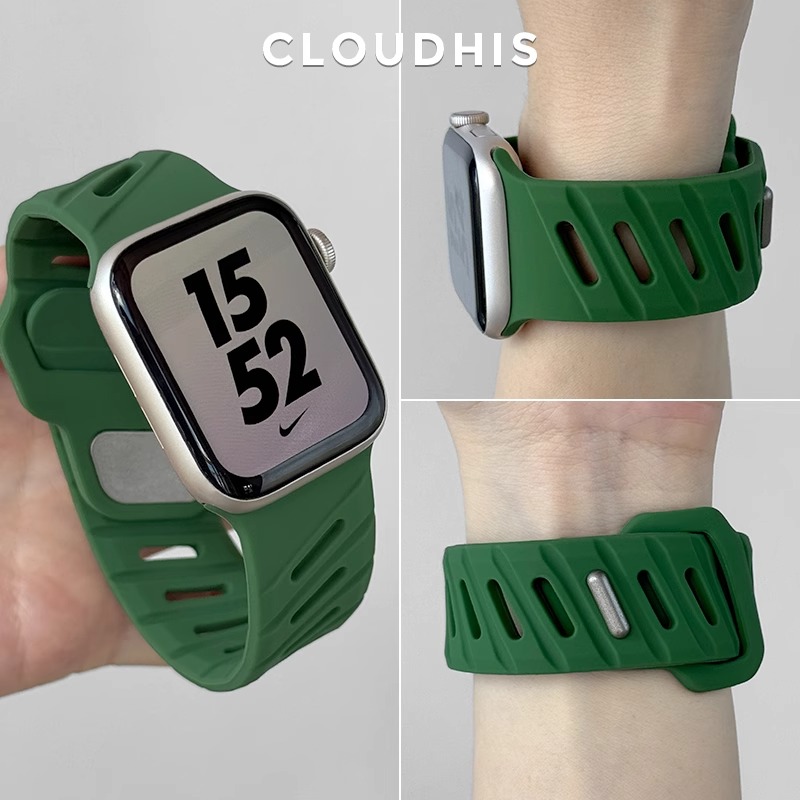 适用iwatch表带s10苹果手表applewatch9运动Ultra2硅胶新款春高级