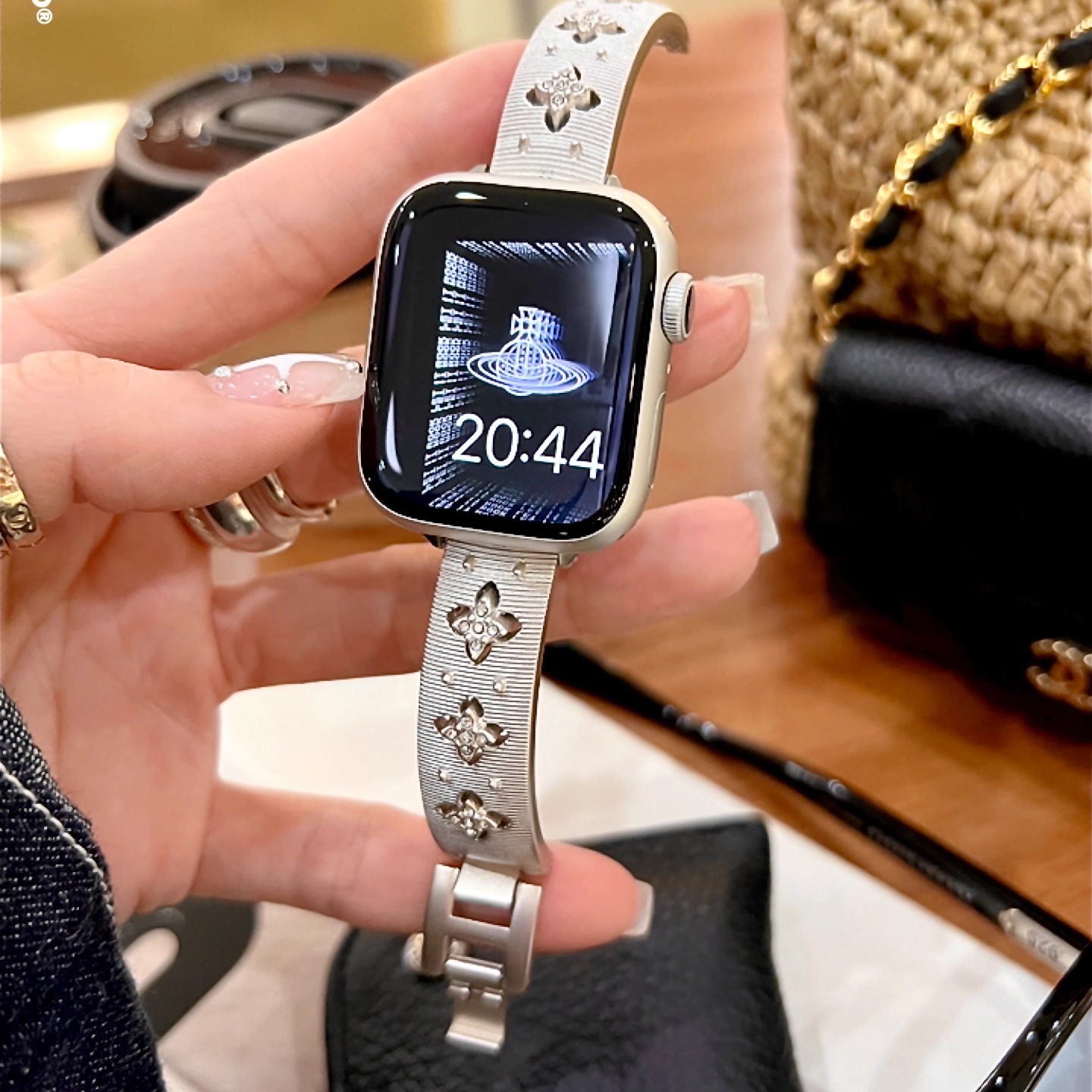 布契拉提手镯金属表带适用applewatch56S7S10iwatch小米89profit4
