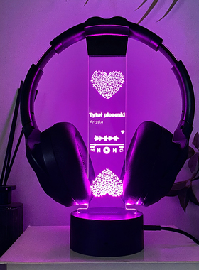 会发光的耳机支架~电竞房间头戴式耳机收纳架电脑游戏耳麦收纳托